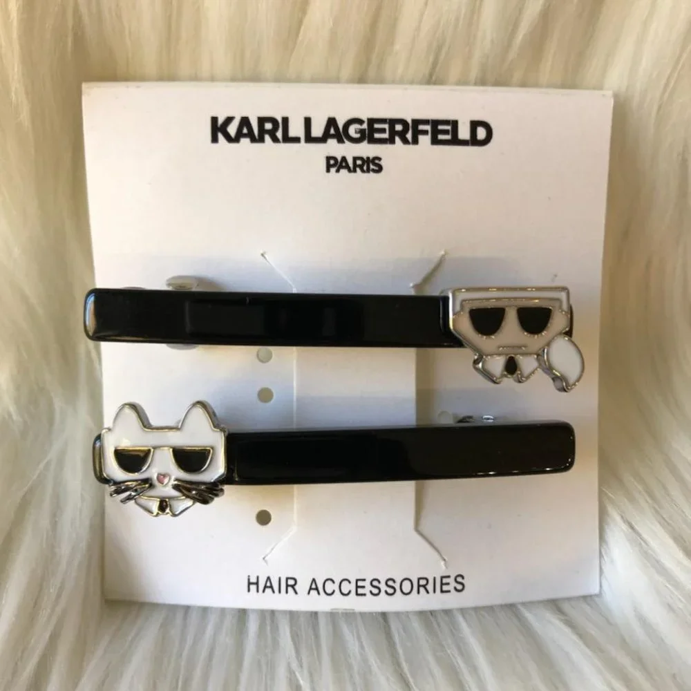 Karl Lagerfeld Charm Hair Barrette Set